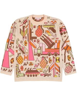 Walter Van Beirendonck Stop War Graphic-Print Jumper - White