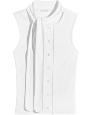 Lemaire Asymmetrical Fitted Top - White