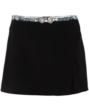 Loulou Crystal-Embellished Skirt - Black