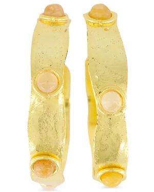 Sylvia Toledano Bianca Quartz And Jasper Hoop Earrings - Yellow