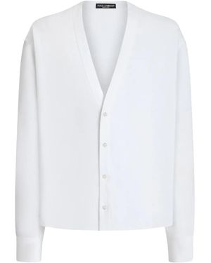 Dolce & Gabbana Camicia Senza Colletto - Bianco