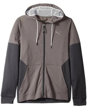 PUMA Two-Tone Long-Sleeve Hoodie - Grey