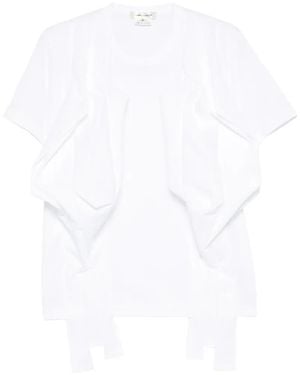 Comme des Garçons T-Shirt À Détail Drapé - White