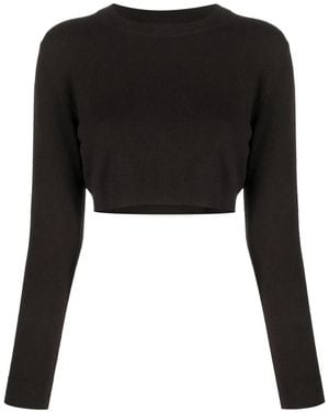 Patou Maglione Corto Con Ricamo - Nero