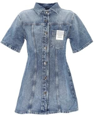 ICON DENIM Bambi Button-Up Short-Sleeve Dress - Blue