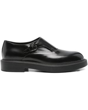 Emporio Armani レザーローファー - ブラック