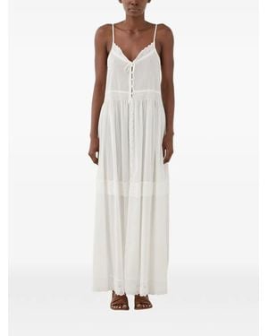 ELEH Ibiza Broderie Anglaise Maxi Dress - White