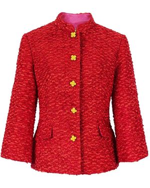 Shanghai Tang Veste Ribbon En Tweed - Red