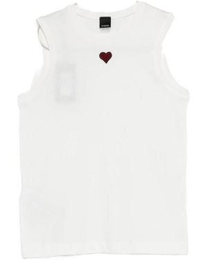 Pinko Heart Tank Top - White