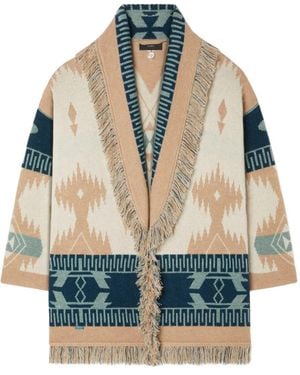 Alanui Icon Jacquard Cardigan - Blue