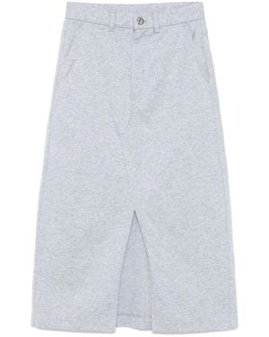 Chocoolate Logo-Embroidered Skirt - White