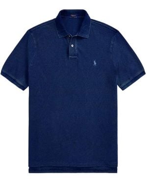 Polo Ralph Lauren Logo-embroidery Short-sleeve Polo Shirt - Blue