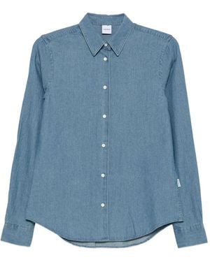 Aspesi Camisa Vaquera Con Botones - Azul