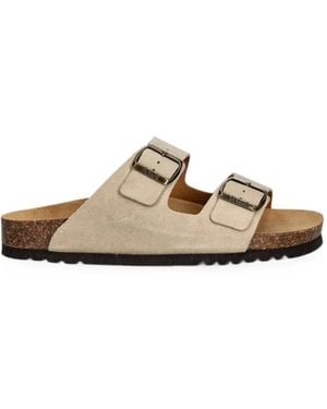 Scholl Buckle-Fastening Slides - White