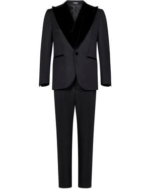 Franzese Collection Velvet-Lapels Suit - Black