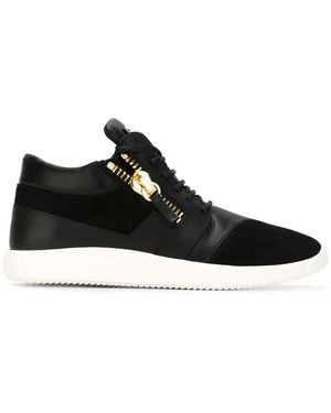 Giuseppe Zanotti High-top Leather Trainer With Zip - Multicolour