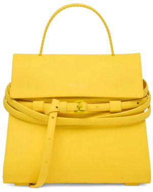 Moschino Bolso Shopper Tie Me - Amarillo