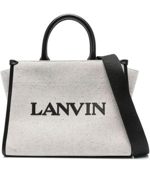 Lanvin Logo-Embossed Tote Bag - White