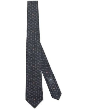 Gucci Gg Stropdas Met Logopatroon - Blauw