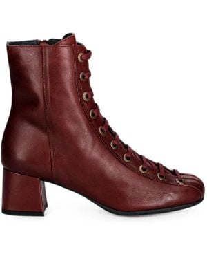 Fly London Lace-Up Ankle Boots - Purple