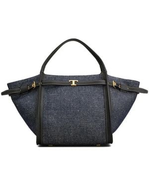 Tod's T Timeless Shopping Tote Bag - Blue