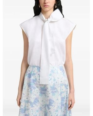 Marni Blusa Con Lazo En El Cuello - Blanco