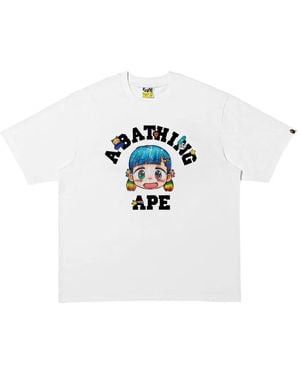 A Bathing Ape X Mr. University Relaxed-Fit T-Shirt - White