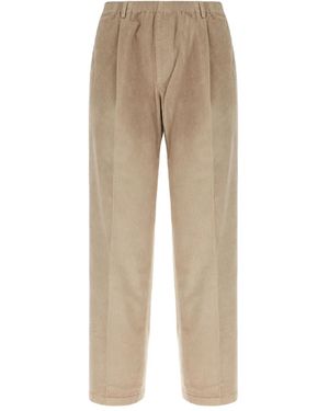 Cellar Door Pleated Corduroy Trousers - Natural