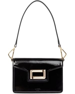 Lancel Leather Mini Flap Bag - Black