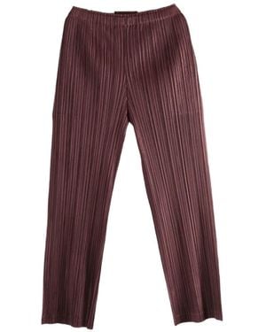 Pleats Please Issey Miyake Pleated Trousers - Purple