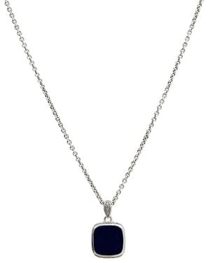 John Varvatos Onyx Pendant Necklace - Blue