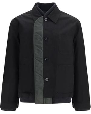 Sacai Quilted-Panel Bomber Jacket - Black
