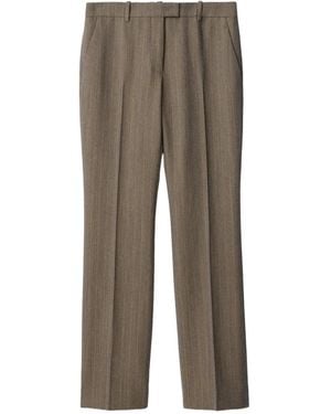 Burberry Striped Straight Pants - Grey