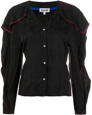 Koche Camicia Con Ruches - Nero