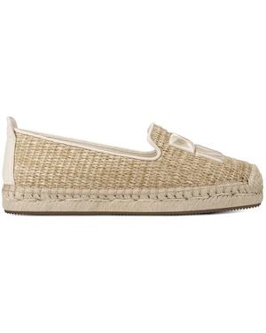 DKNY Maciella Logo-Embroidered Espadrilles - Natural