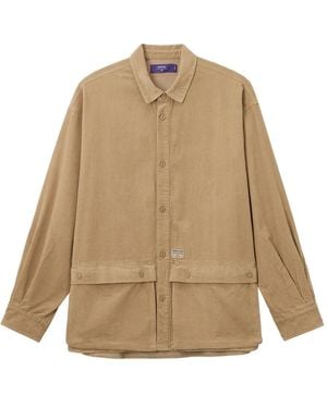 AFTERMATHS Corduroy Double-Pocket Shirt Jacket - Natural