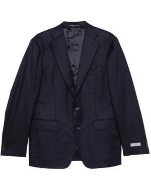 Canali Buttoned Pinstriped Suit - Blue