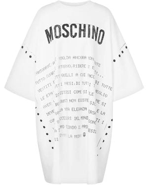 Moschino ロゴプリント ミニドレス - ホワイト