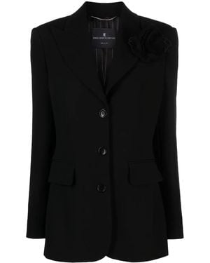 Ermanno Scervino フローラル シングルジャケット - ブラック