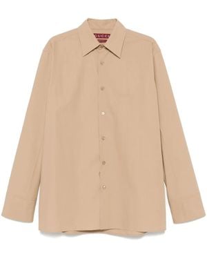 Gucci ロゴ シャツ - ナチュラル