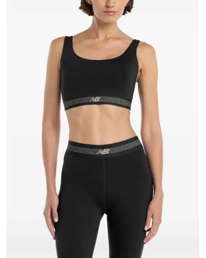 New Balance Ac Plush Band Bra - Black