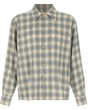 Second/Layer Checked Shirt - Grey
