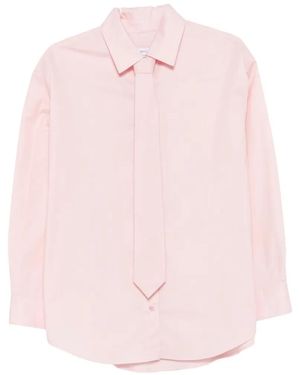 Manuel Ritz Tie-Detail Long-Sleeve Shirt - Pink