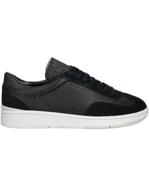 Michael Kors Wilton Leather-Suede Trainers - Black