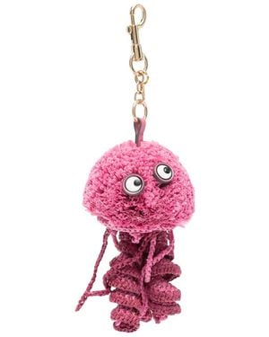 Anya Hindmarch Jellyfish Pom-Pom Bag Charm - Pink