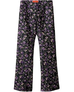 La DoubleJ 24/7 Floral Trousers - Grey