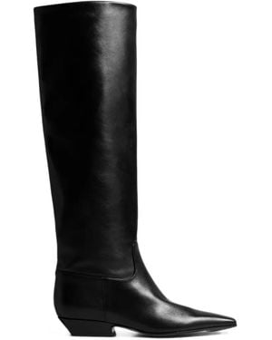 KHAITE The Marfa Over-the-knee Flat Boot - Black