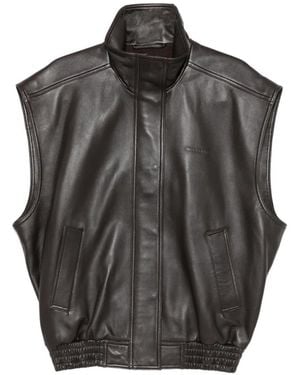Balenciaga Leather Waistcoat - Gray