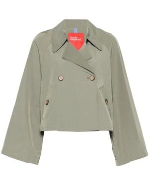..,merci Double-Breasted Jacket - Green