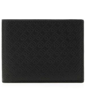 Ferragamo Monogram Leather Wallet - Black